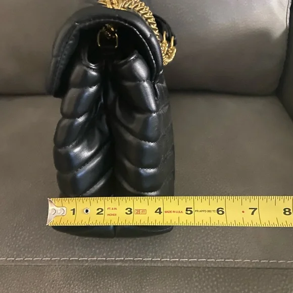 Black Quilted Leather Shoulder Bag - Picture 7 of 7